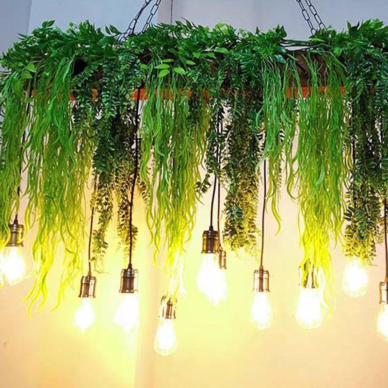 Nest Moderne Design LED Hanglamp Groen Hoot Kunstgras Woonkamer