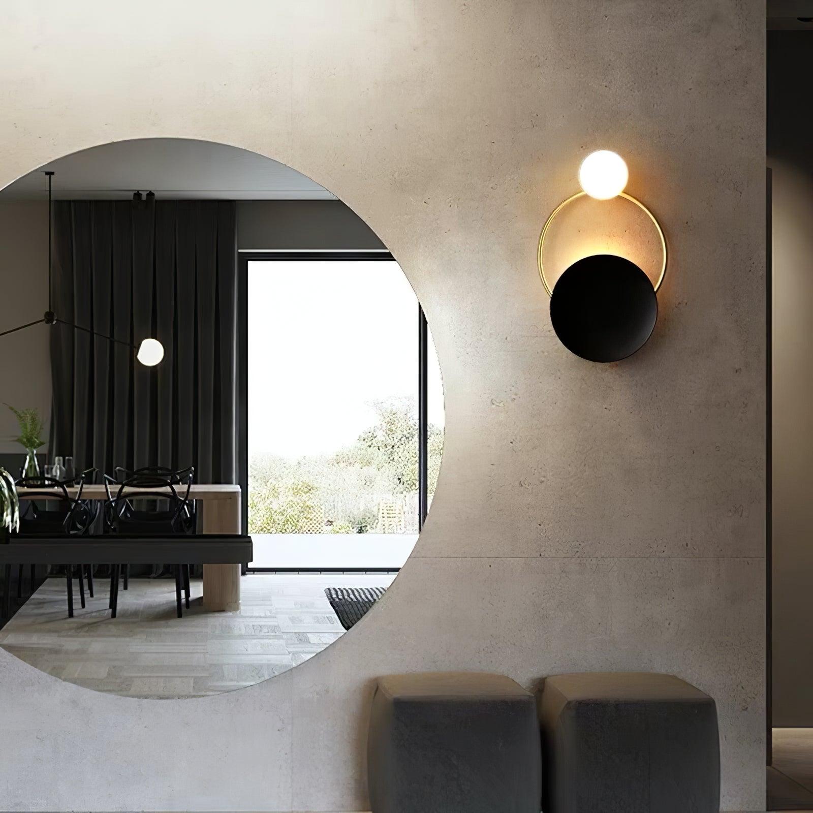 Emyr Modern LED Binnen Wandlamp Goud/Zwart Glas Slaapkamer