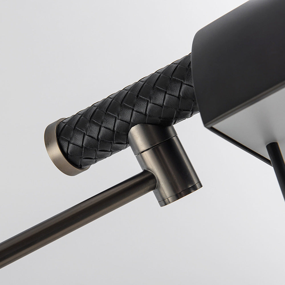 Salgado Modern Design LED Vloerlamp Zwart Leer Metaal Eetkamer