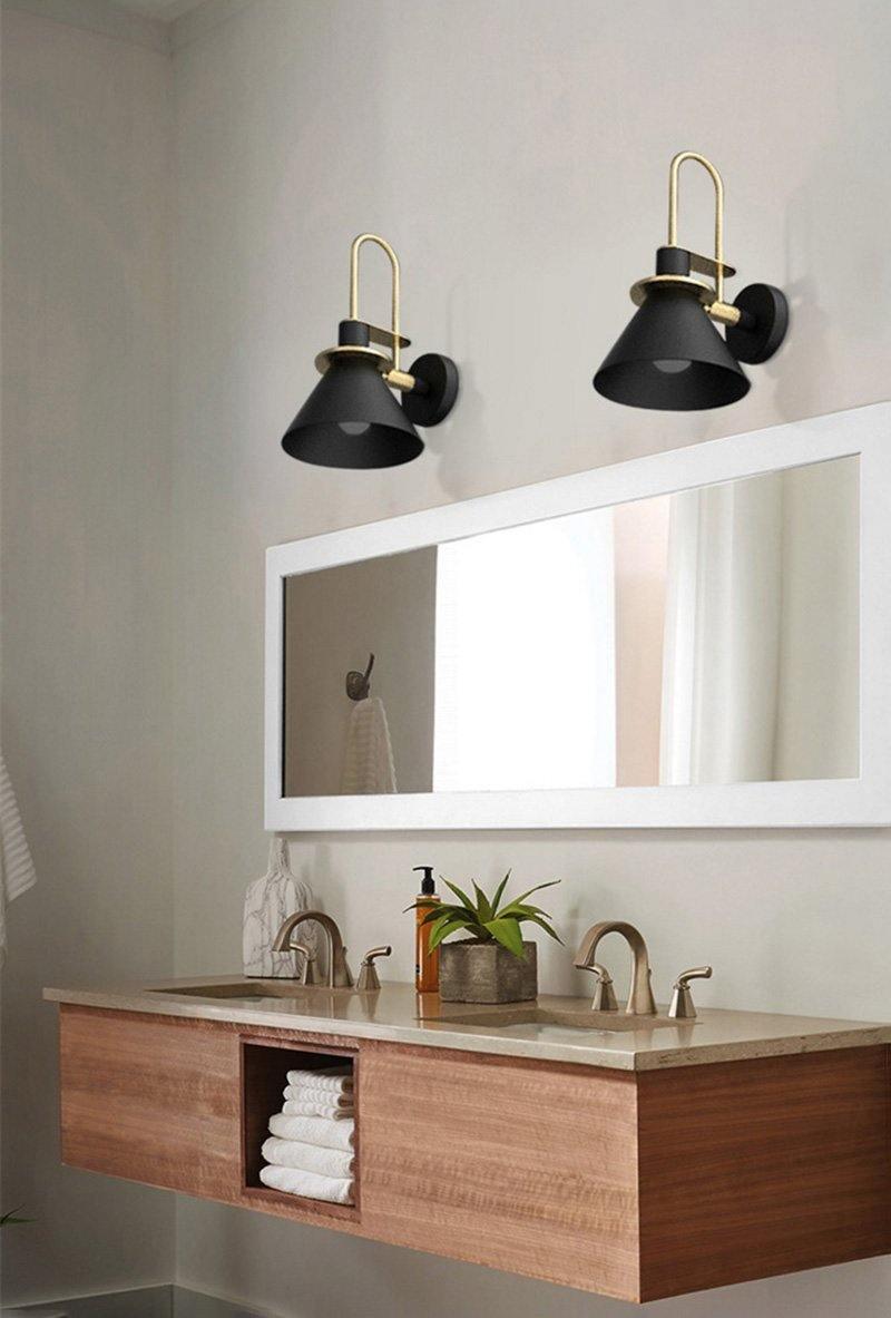 Solerine wandlamp zwart goud minimalistisch
