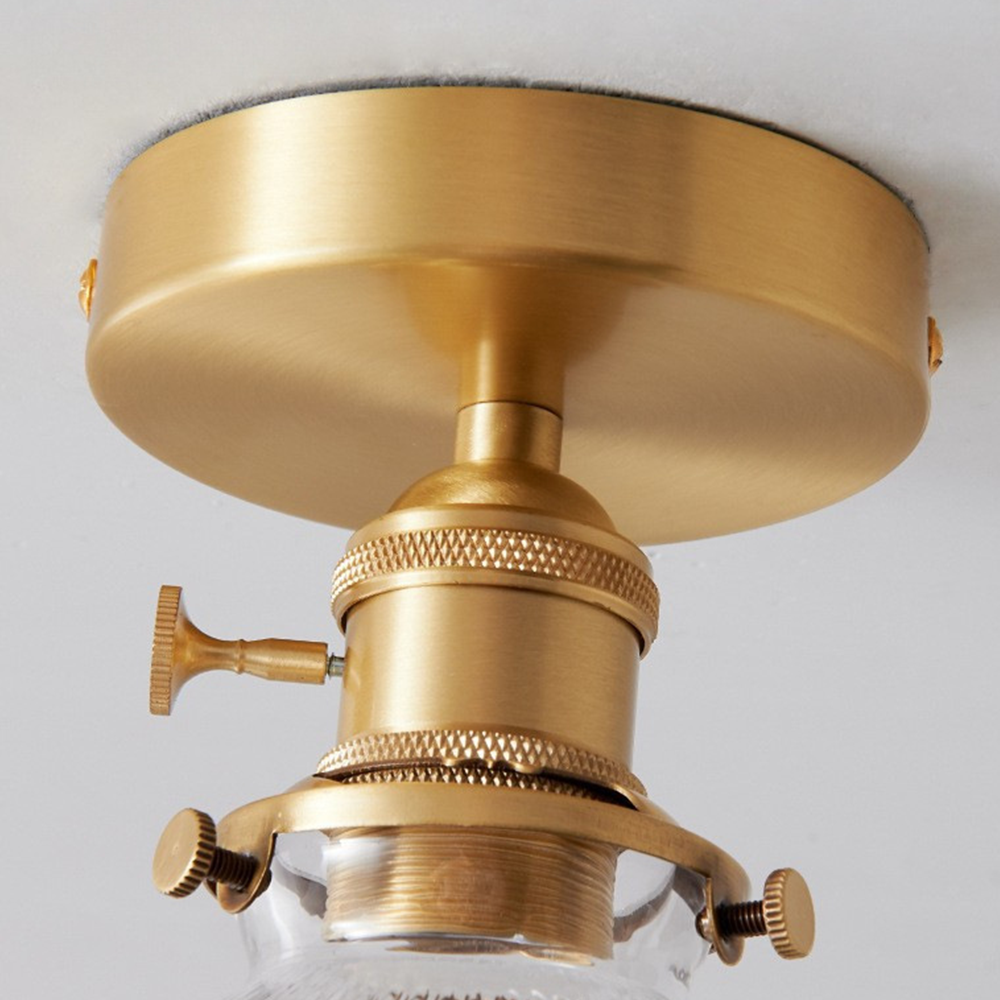 Quinn Luxueus Inbouwmontage Plafondlamp Duidelijk Metaal Glas Gang