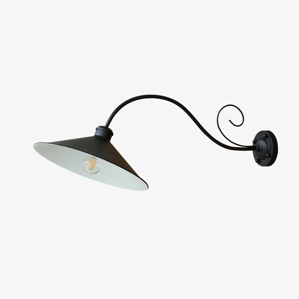 Alessio Vintage Metalen Buiten Design Wandlamp Zwart/Antiek Zilver