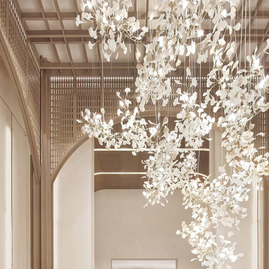 Olivia Moderne Wit Blad Hanglamp, Metaal Woonkamer/Slaapkamer