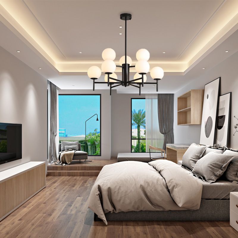 Valentina Moderne Design LED Kroonluchter Metaal Zwart/Goud Woonkamer
