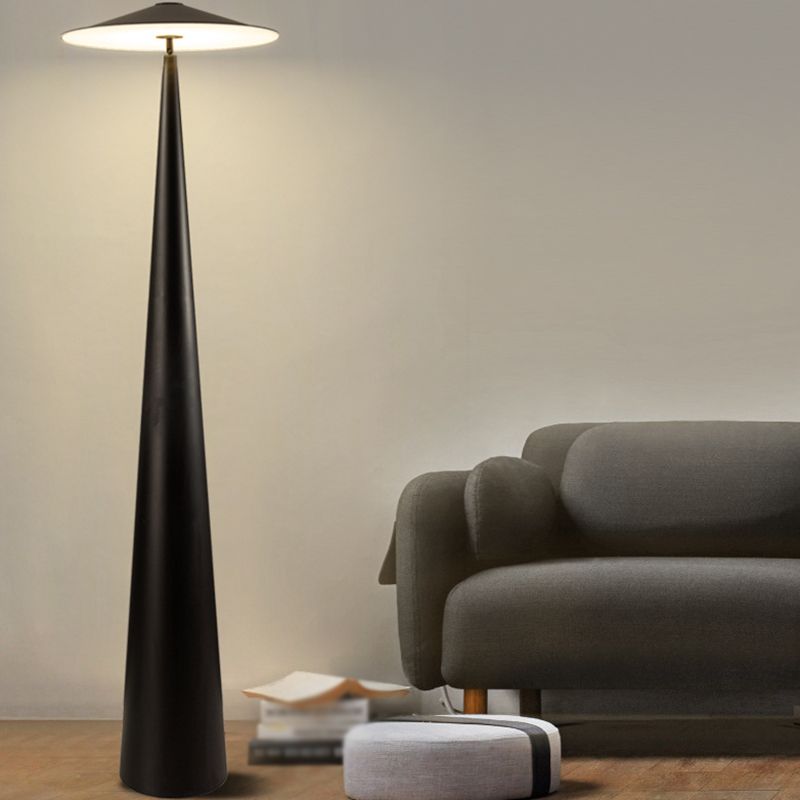 Salgado Moderne Design LED Schotelvormige Vloerlamp Zwart Metalen Eetkamer/Woonkamer