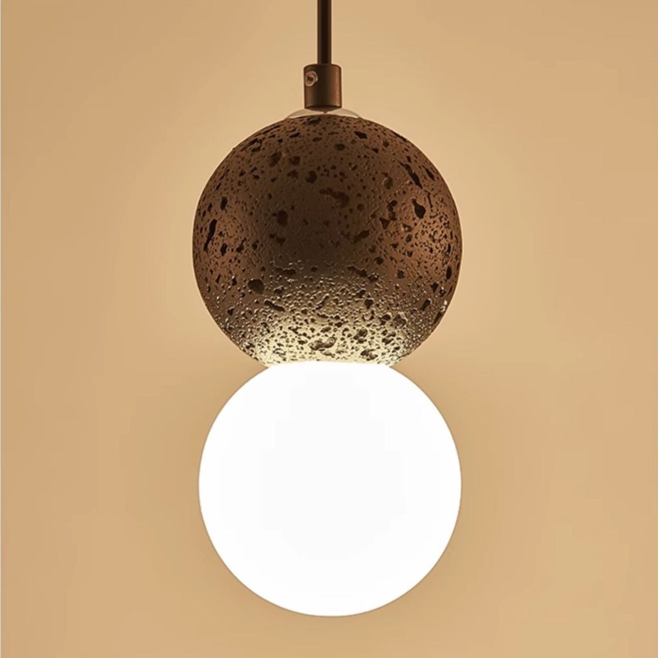 Valentina Moderne Bollen Kleine LED Hanglampen Zwart Wit Glas Eettafel