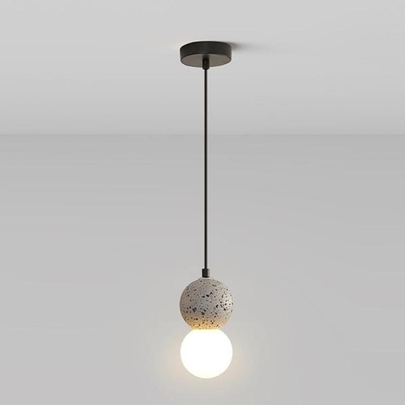 Valentina Moderne Bollen Kleine LED Hanglampen Zwart Wit Glas Eettafel