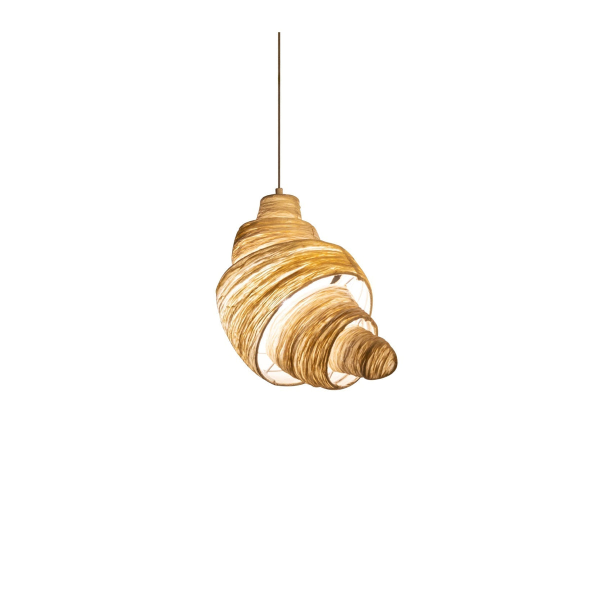 Croissant hanglamp van stof