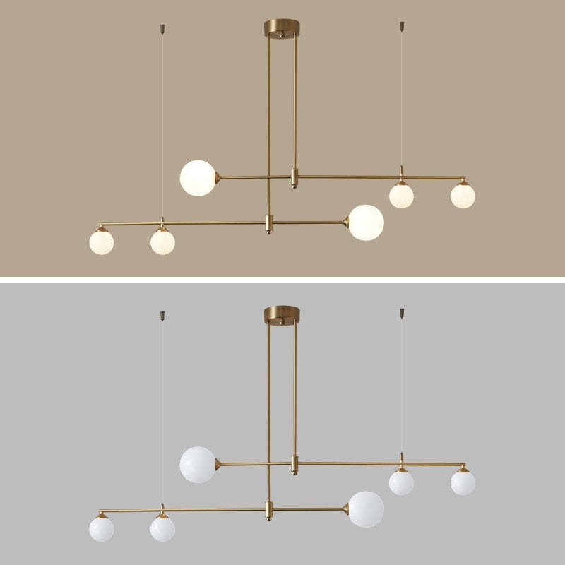 Valentina Moderne Bubble  Hanglampen Goud Koper Glas Slaapkamer