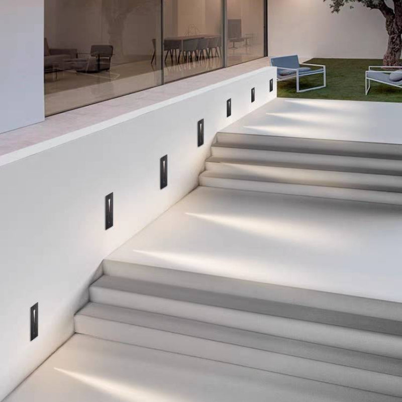 Orr Moderne Wandlamp Zwart/Wit/Grijs Metaal Buiten Trappenhuis