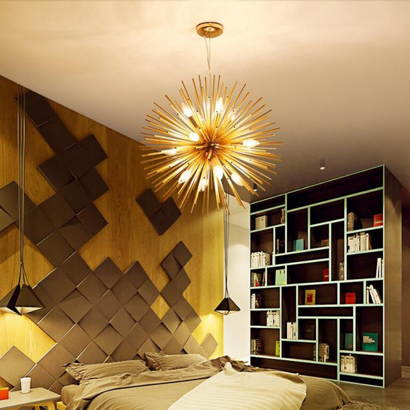 Colon Moderne LED Kroonluchters Goud Metaal Eetkamer/Woonkamer/Bedkamer