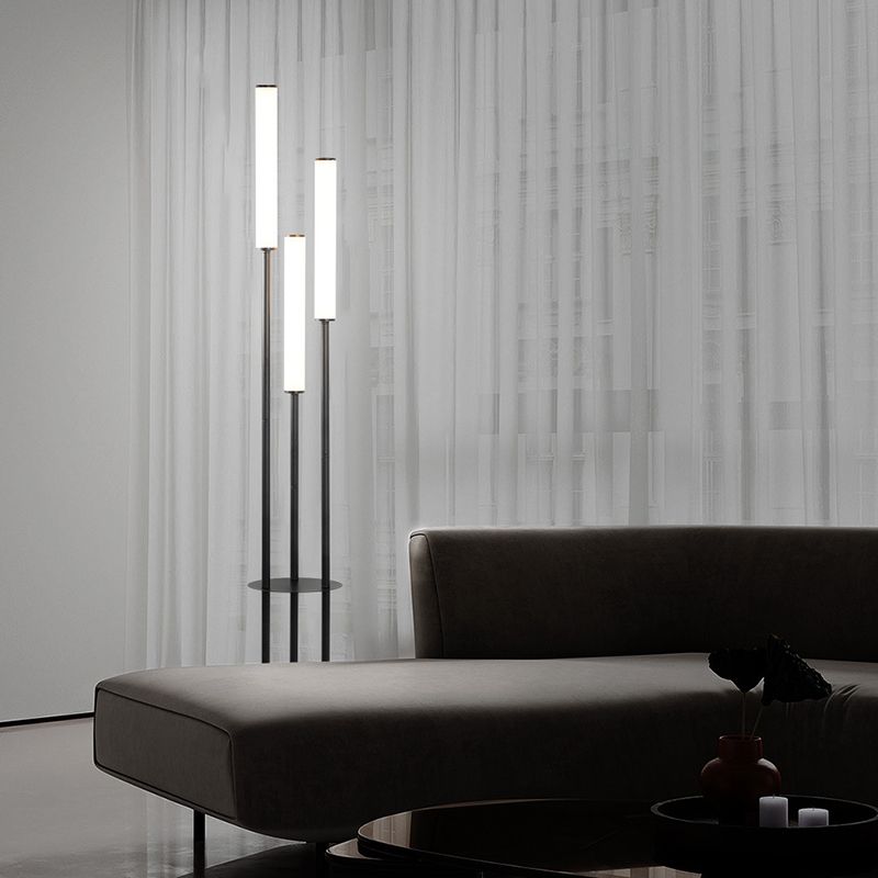 Eryn Moderne LED Vloerlamp Wit Zwart Metaal Arcylic Slaapkamer