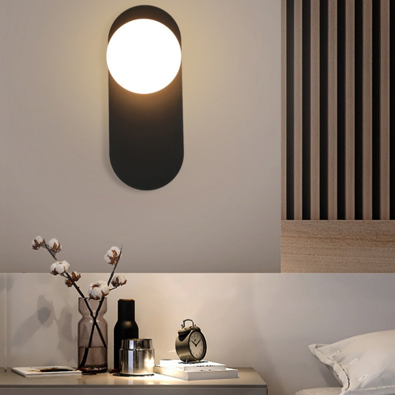Valentina Moderne LED Wandlampen Zwart/Goud Glas Slaapkamer/Woonkamer