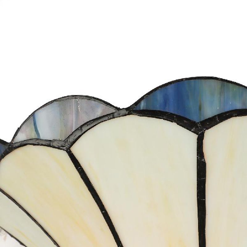 Alessio Decoratieve Glazen LED Wandlamp Met Bloem, Beige, Woonkamer