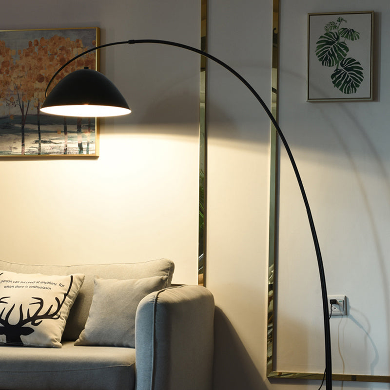 Avi Ronde Moderne LED Vloerlampen Zwart Metaal Eetkamer Slaapkamer