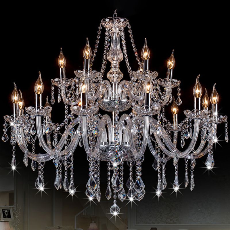 Silva Vintage Design LED Kroonluchter Glas Woonkamer Keuken