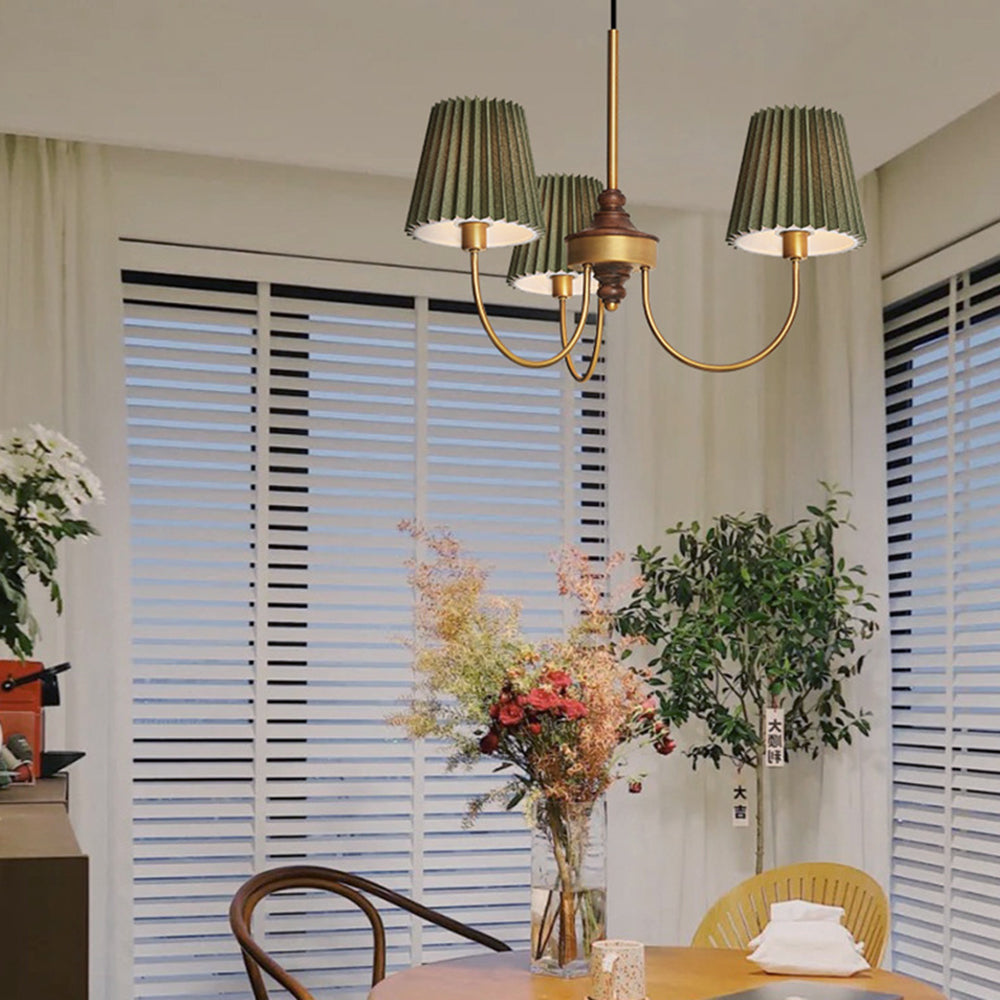 Eryn Moderne Retro Design Kroonluchter Metalen/Stof Kunststoffen Wit/Groen Eetkamer/Woonkamer