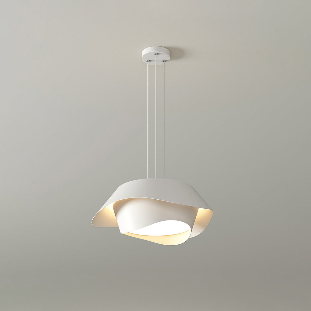 Bella Art Deco Bloemvorm Metalen Hanglamp, Wit, Woonk/Eetk/ Slaapkamer