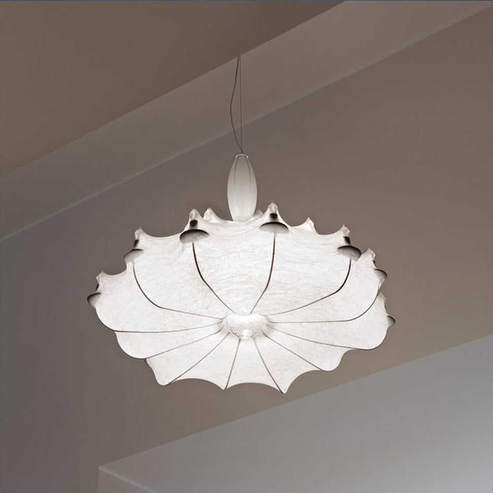 Renée Moderne Bloem LED Hanglamp Metaal/Stof Wit Slaap/Woon/Eetkamer