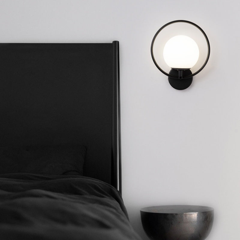 Valentina Moderne LED Indoor Wandlampen Zwart/Goud Glas Slaapkamer Hal