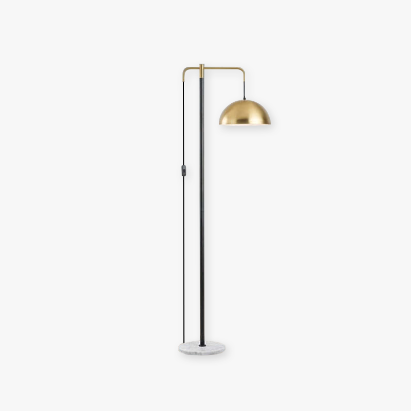 Carins Vintage Ronde LED Vloerlamp Zwart Goud Metaal Eetkamer Woonkamer