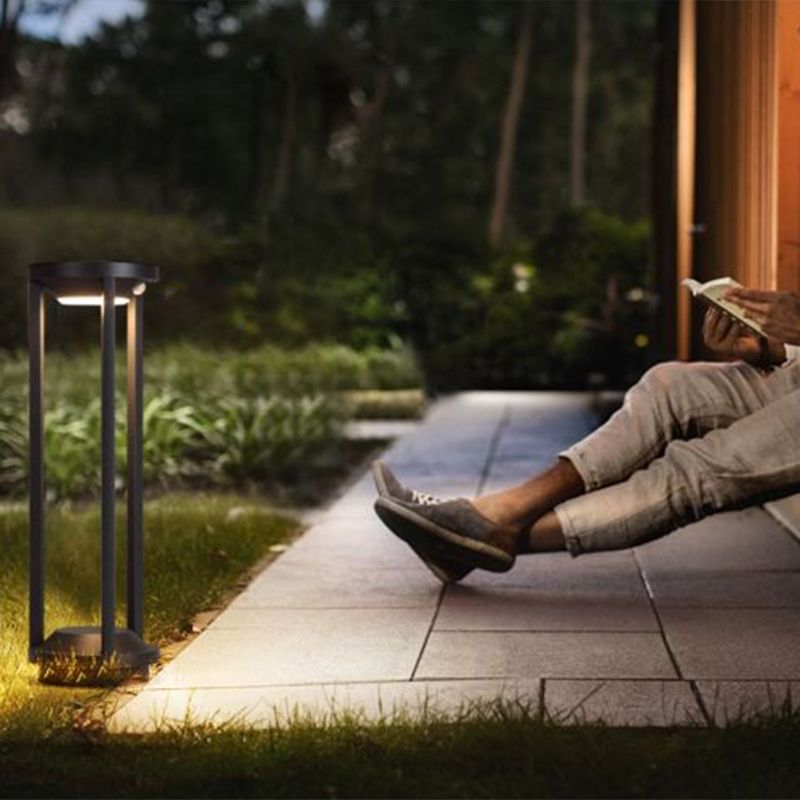 Pena Moderne LED Buitenlamp Zwart Metaal Tuin/Stoeprand/Balkon