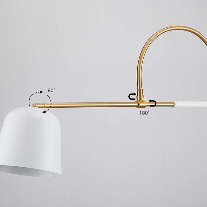 Salgado Moderne Design LED Boogvormige Metalen Vloerlamp Zwart/Wit Slaapkamer/Woonkamer