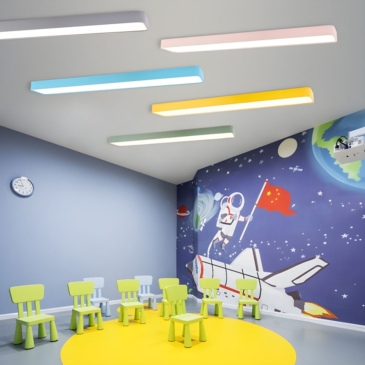 Edge Moderne Design LED Plafondlamp Wit/Roze Kinder/Slaapkamer Metaal&Acryl