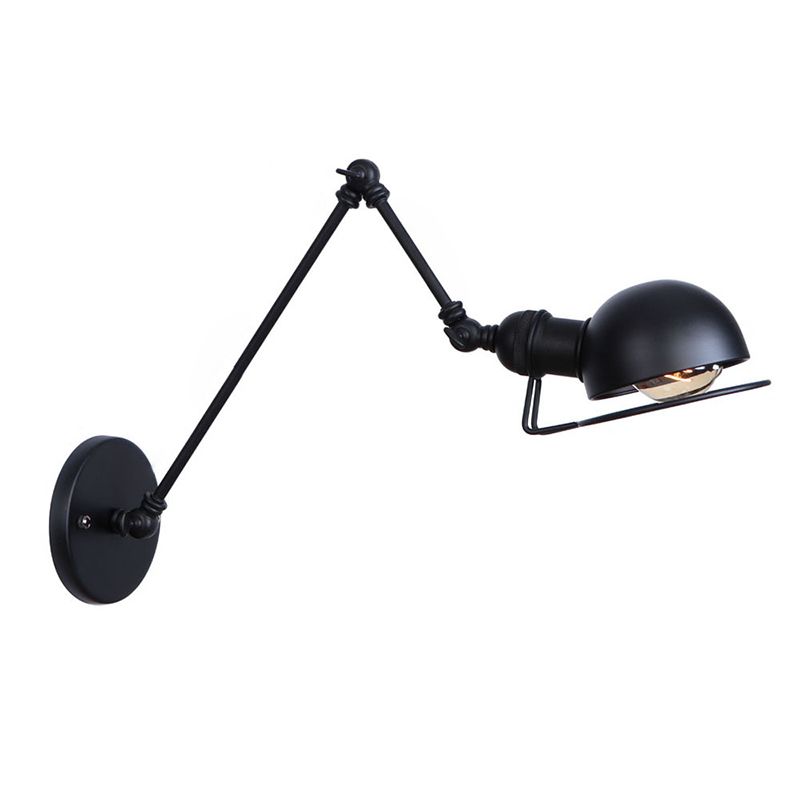 Brady Moderne Koepel LED Wandlamp Zwart/Goud Metaal Binnen
