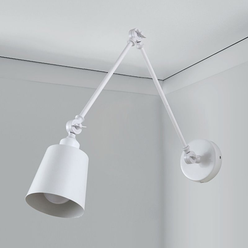Brady Moderne LED Verstelbare Wandlamp Zwart/Wit Metaal Woonkamer