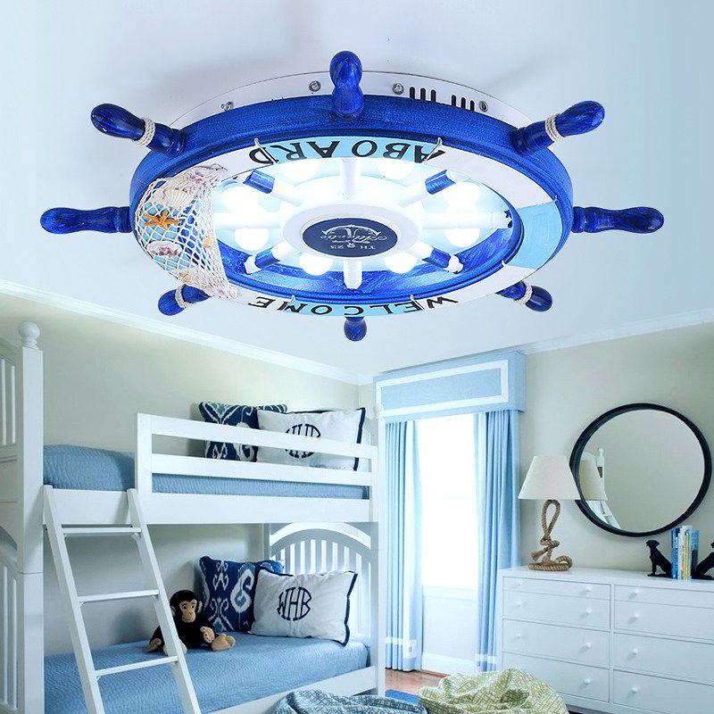 Quinn Moderne Design LED Plafondlamp Metaal Blauw Woonkamer Keuken