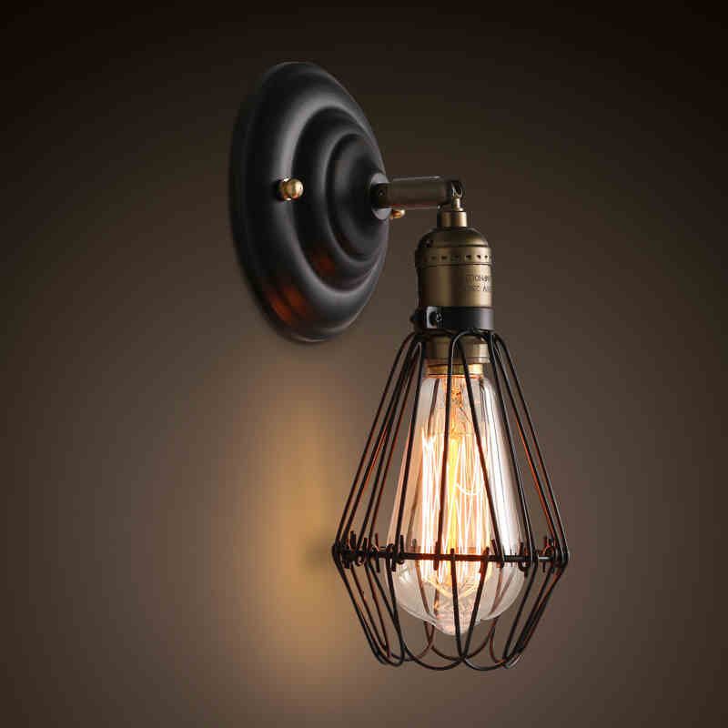 Alessio Industriele LED Wandlamp Zwart/Roest Metaal Woonkamer Binnen