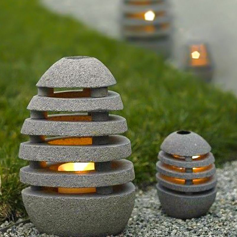 Pena Moderne LED Buitenlamp Zwart Metaal/Hars Tuin/Stoeprand/Balkon