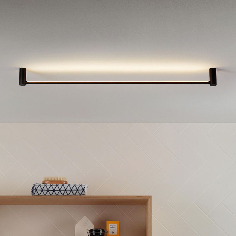 Edge Moderne Lineair LED Plafondlamp Zwart Wit Metaal Keuken