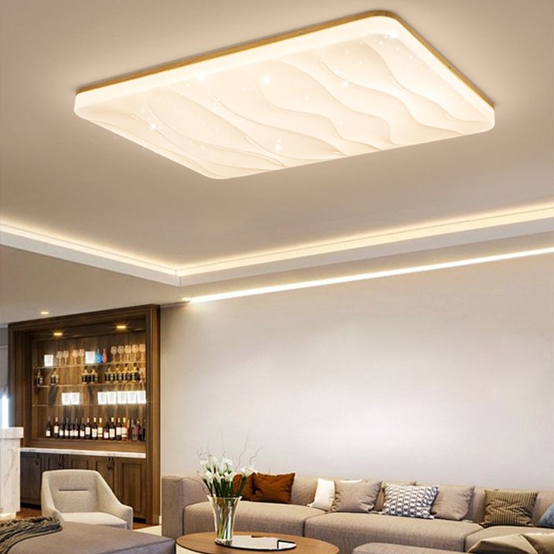 Ozawa Moderne LED Plafondlamp Hout Acryl Slaapkamer/Studiezaal