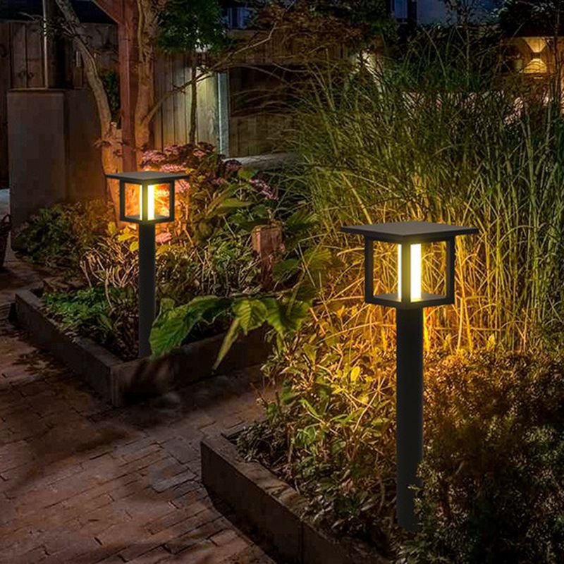 Pena Moderne LED Buitenlamp Zwart Metaal/Glas Tuin/Stoeprand
