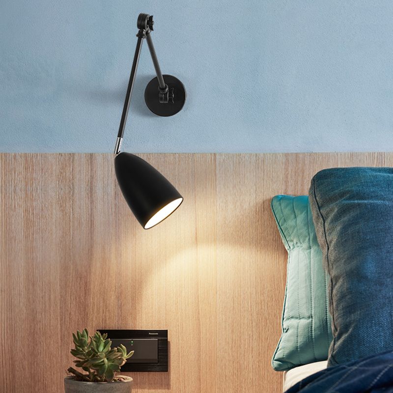 Brady Moderne LED Wandlamp Zwart/Wit/Nikkel Metaal Binnen