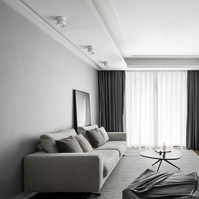 Novak Moderne LED Plafondlamp zwart/Wit Metaal Slaapkamer/Woonkamer