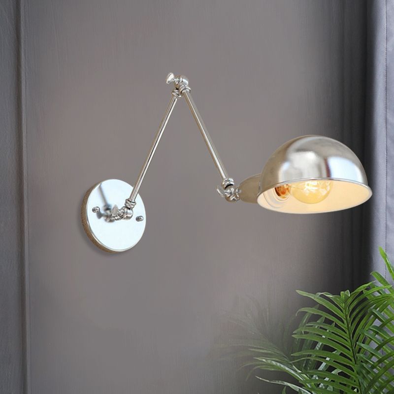 Brady Minimalistische Koepel LED Wandlamp Zilver Metaal Binnen
