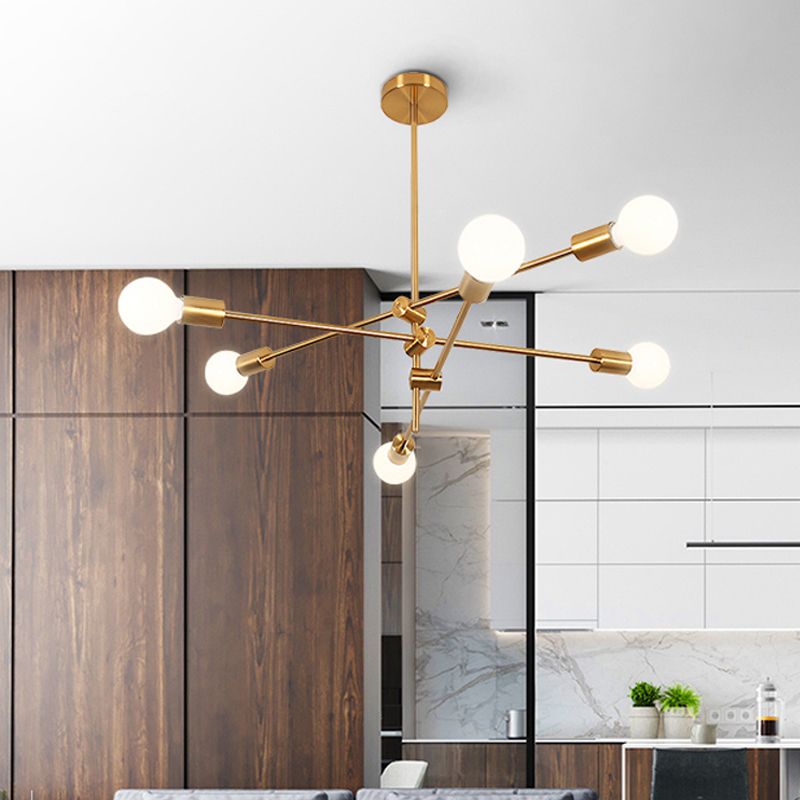 Valentina Moderne Design LED Kroonluchter Metaal Glas Woonkamer