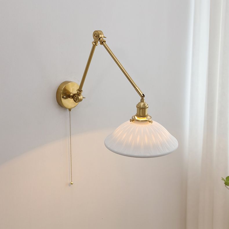 Carins Moderne Design Wandlamp Trommel Keramiek Metaal Verstelbaar Wit Slaapkamer/Woonkamer