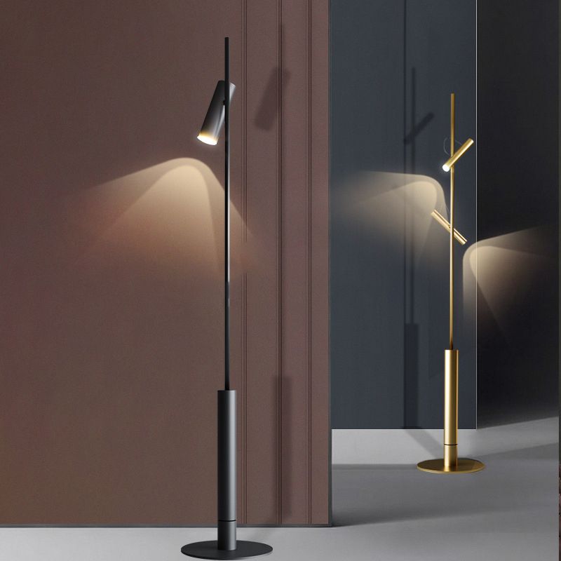 Freja Moderne Design Lineaire Dubbele Kop Metalen Vloerlamp Silicagel Slaapkamer/Woonkame