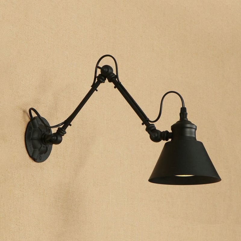 Brady Moderne Conische LED Wandlamp Zwart Metaal Slaapkamer