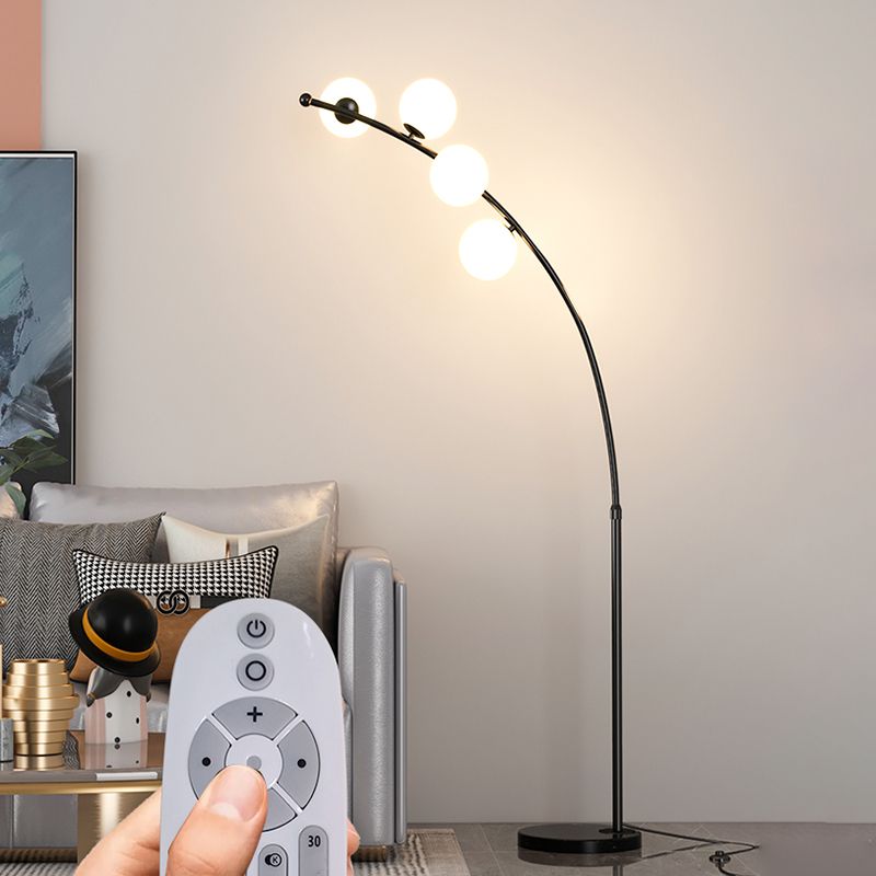 Valentina Moderne Boog Multi Head Bellen Vloerlamp Zwart/Goud Slaapkamer/Woonkamer