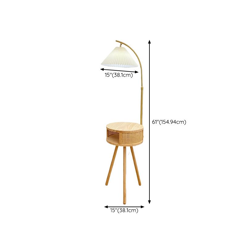 Ozawa Retro Design LED Geplooide Vloerlamp Metaal/Hout  Nachtkastje Eetkamer/Woonkamer