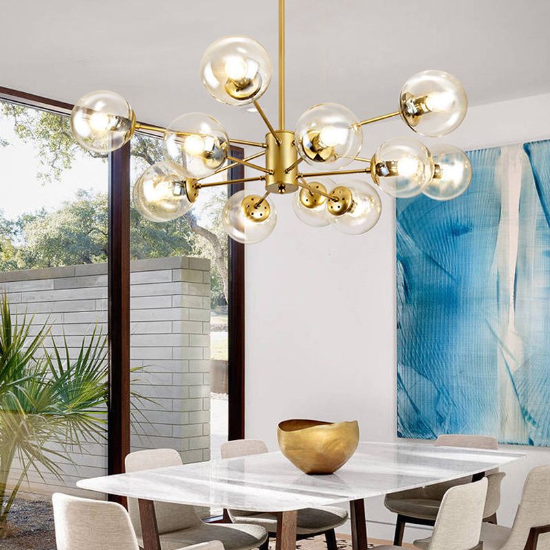 Valentina Nordic Bollen LED Hanglamp Zwart Goud Woonkamer Eettafel