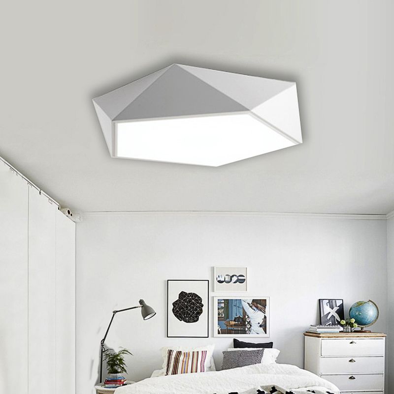 Quinn Moderne LED Plafondlamp Zwart Wit Metaal Slaapkamer Woonkamer