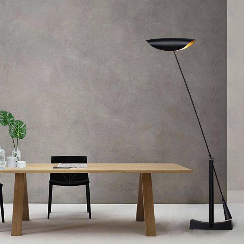 Carins Moderne Design Kom LED Vloerlamp Zwart Metaal Woonkamer