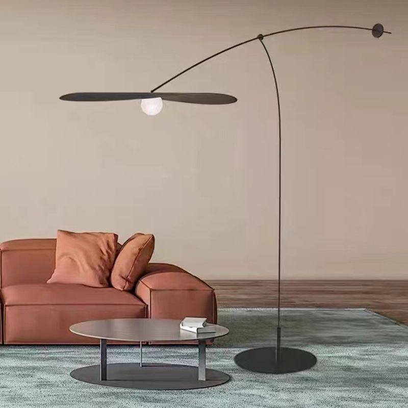 Carins Moderne Design LED Vloerlamp Zwart/Goud Metaal/Glas
