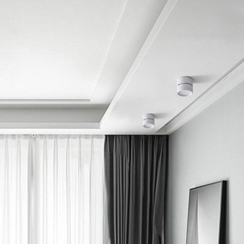 Novak Moderne LED Plafondlamp zwart/Wit Metaal Slaapkamer/Woonkamer